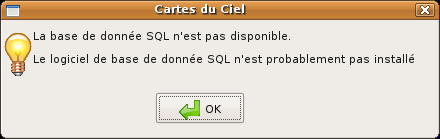 SkyChart SQL Indisponible